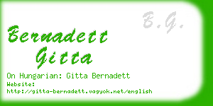 bernadett gitta business card